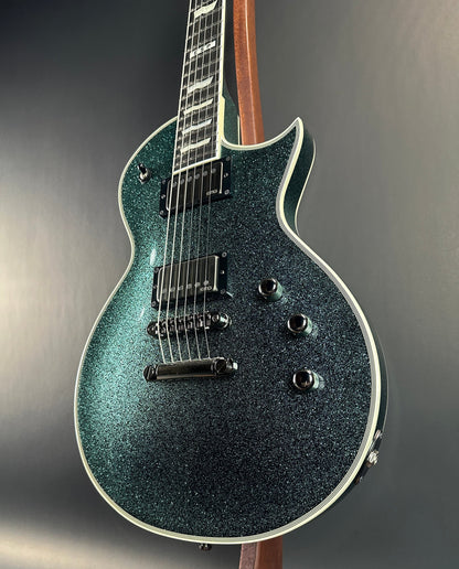 Front angle of Used ESP E-II Eclipse Granite Sparkle.