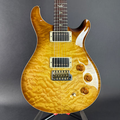 Front of Used PRS Wood Library DGT David Grissom Quilt Top Livingston Lemondrop Brazilian RW.