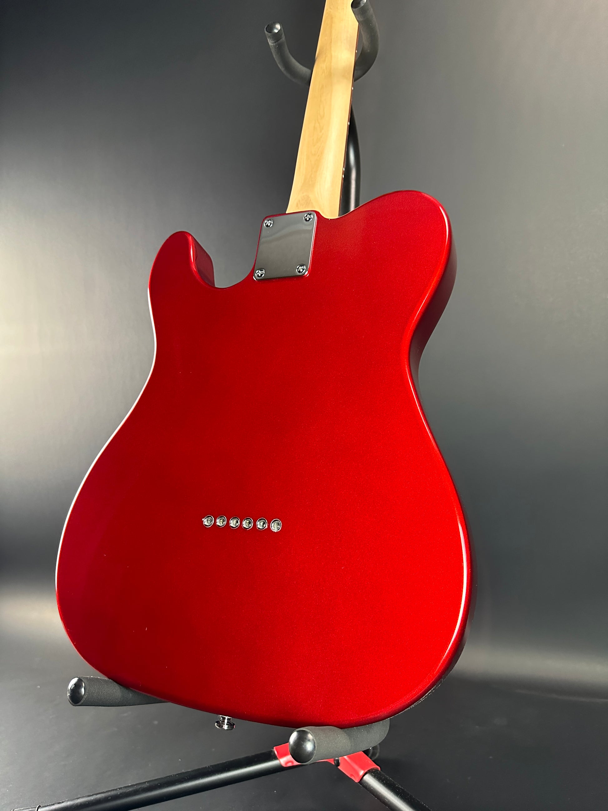 Back angle of Used G&L Tribute ASAT Classic Red.