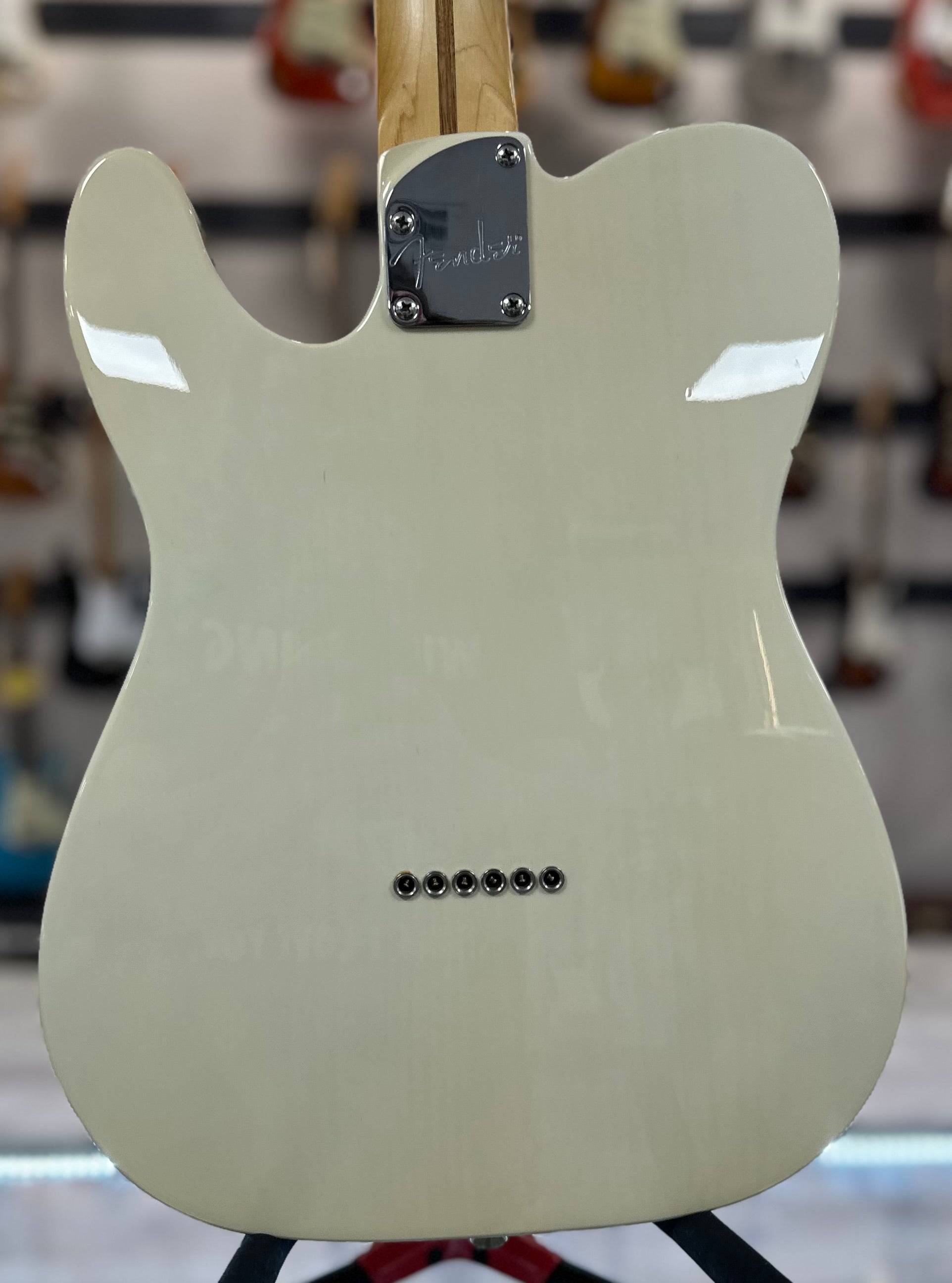 Back of Used 2018 Fender Deluxe Nashville Telecaster White Blonde TSS4242