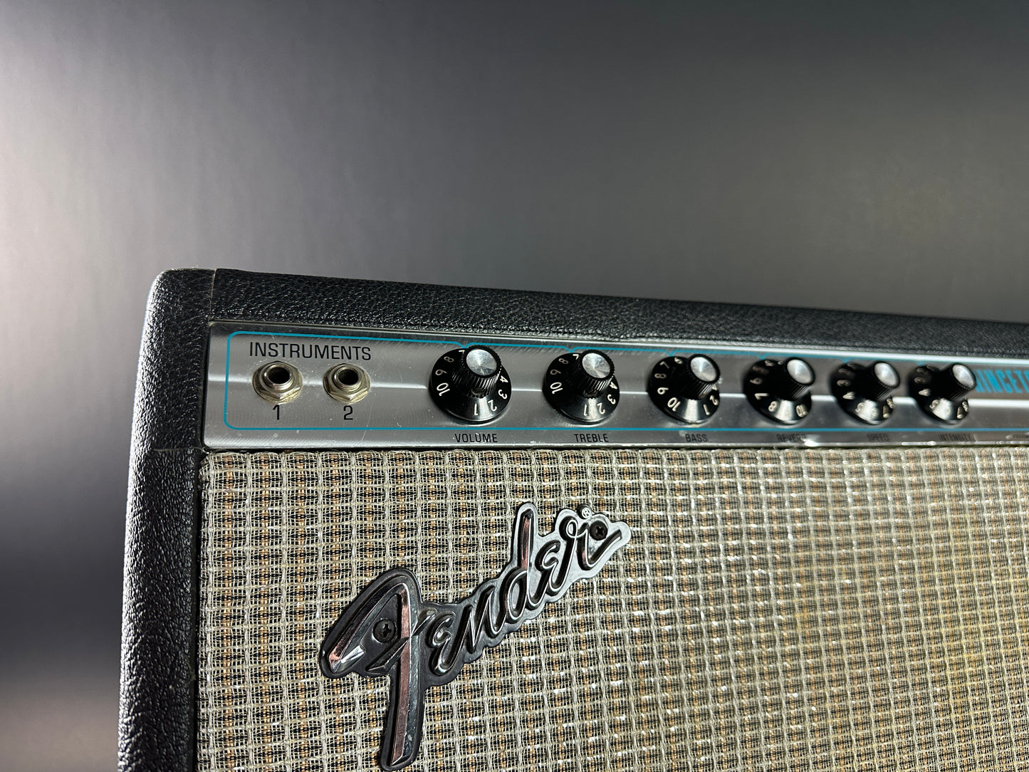 Panel of Vintage 1975 Fender Princeton.