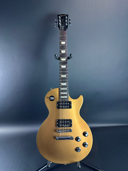 Full front of Used Gibson Les Paul 70's Tribute Gold Top.