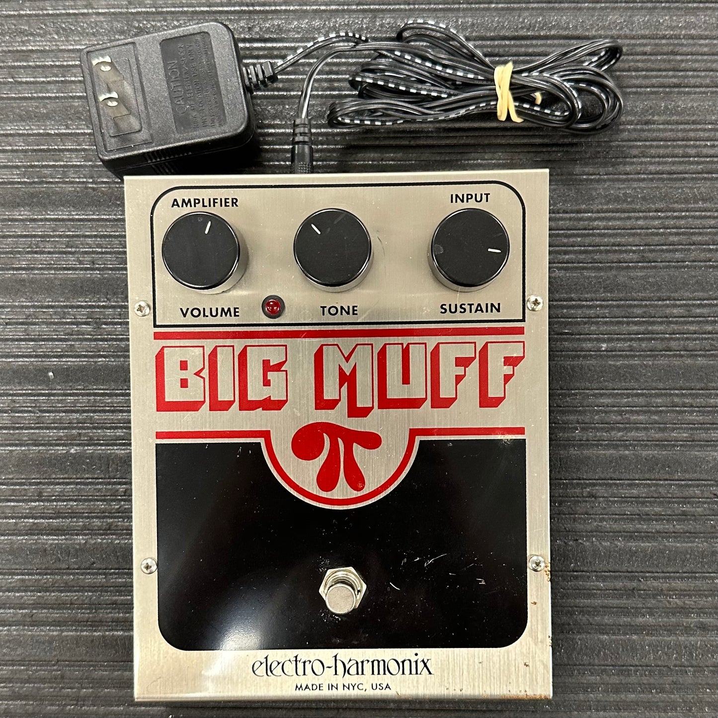 Top of Used EHX Electro Harmonix Big Muff w/ Power Supply TSS4329