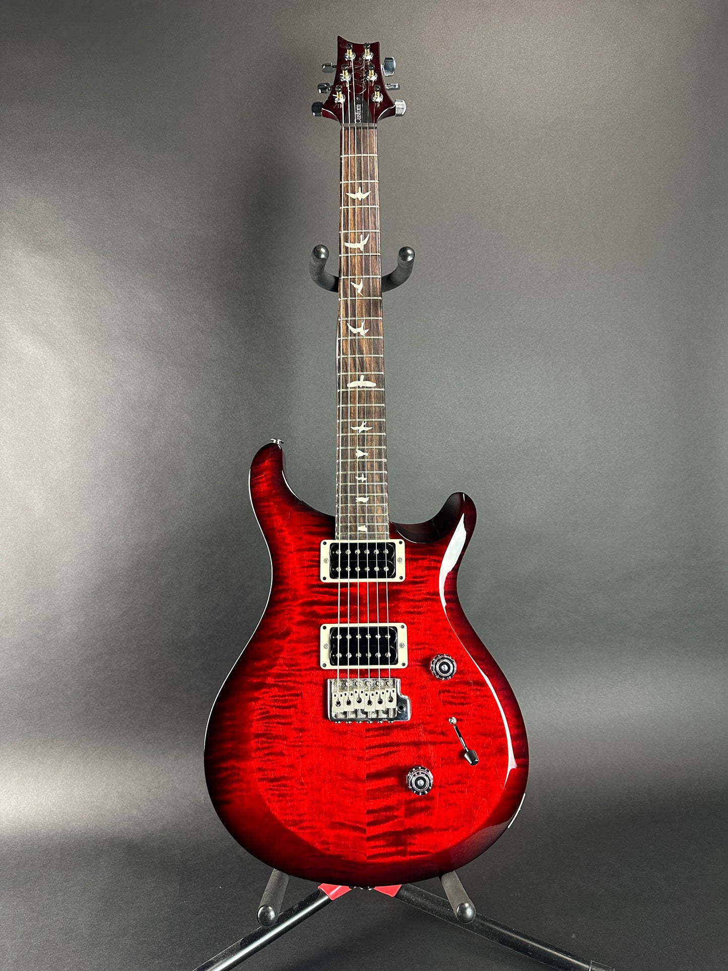 Full front of Used PRS Paul Reed Smith S2 Custom 24 Fire Red Burst.