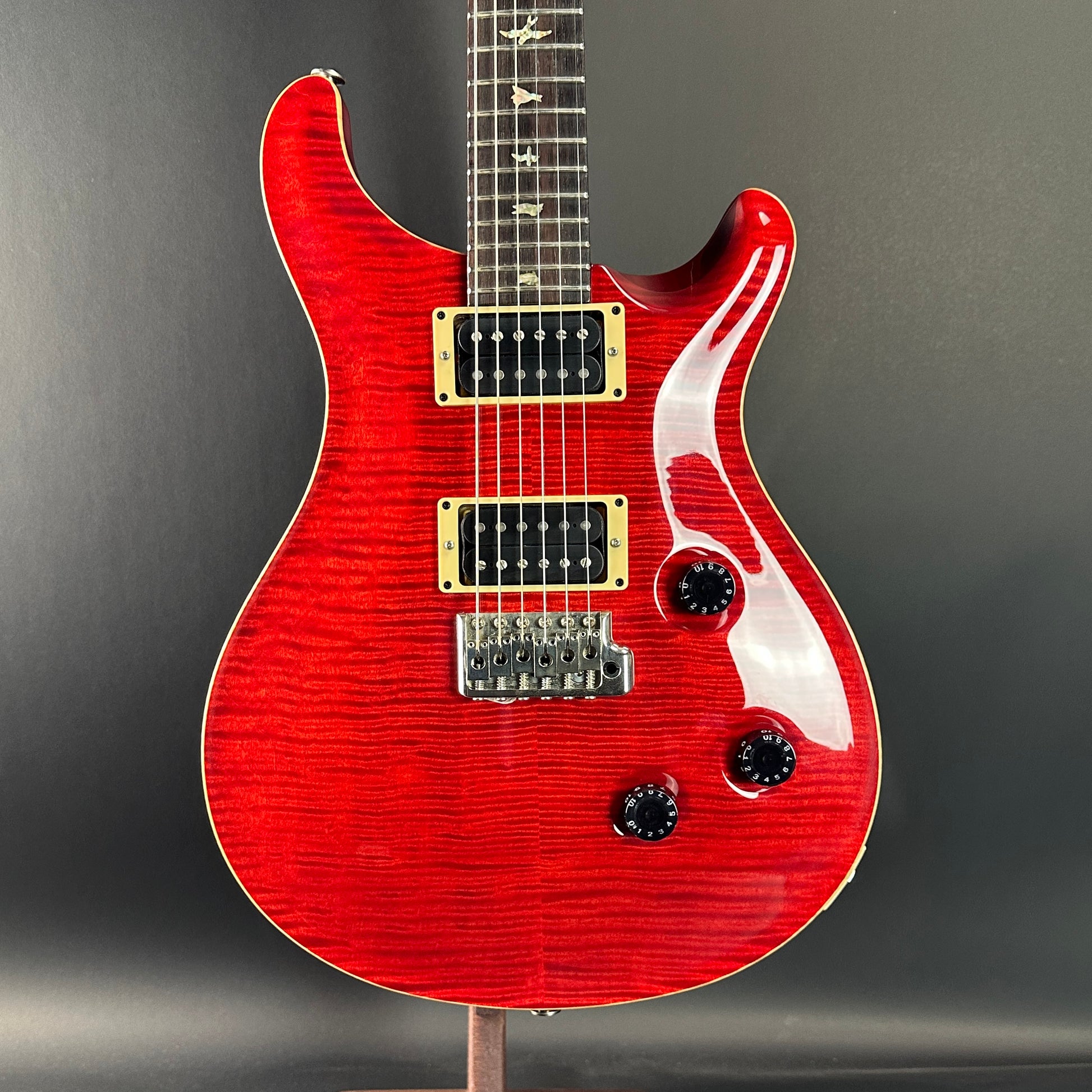 Front of Used 2006 PRS Custom 24 10 Top Ruby Red.