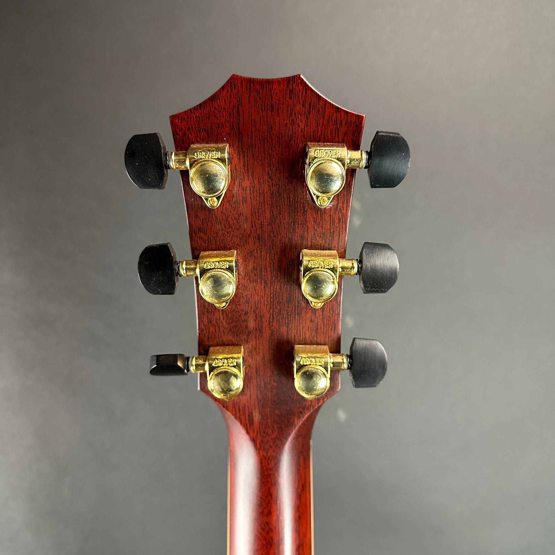 Back of headstock of Used Taylor XXV-DR 25th Anniversary.