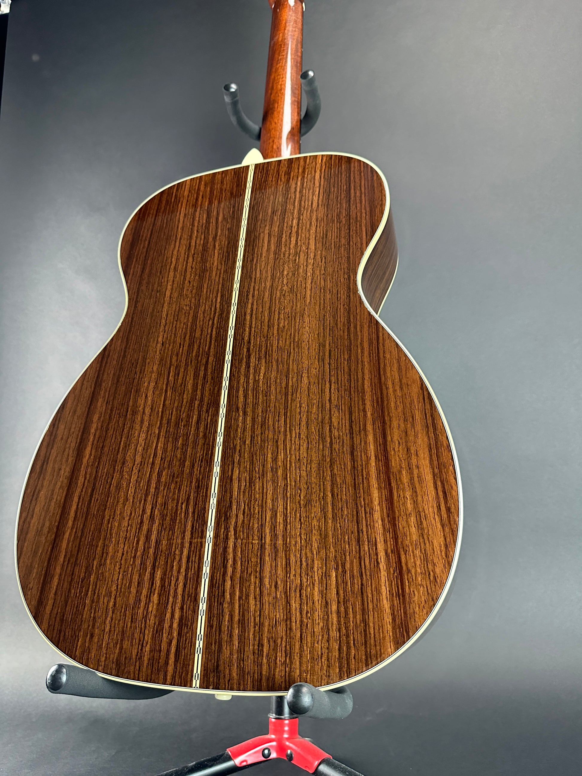 Back angle of Used Martin 00-28 Natural.