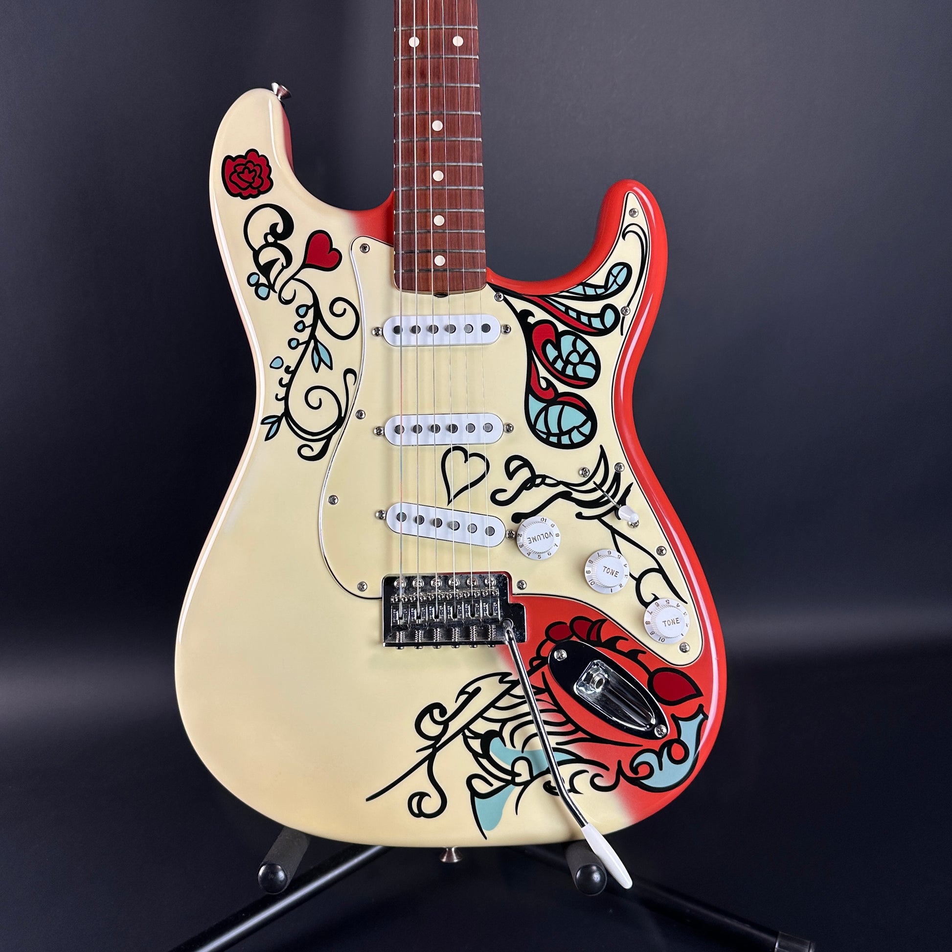 Front of Used Fender Hendrix Monterey Strat.