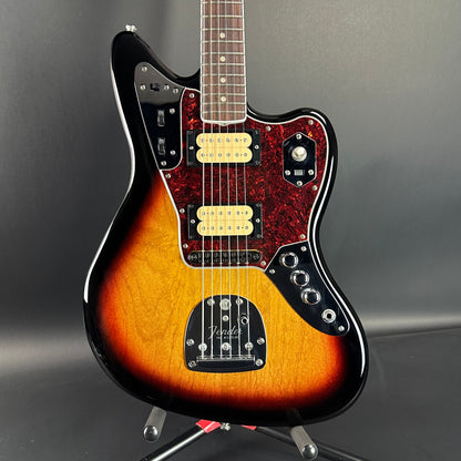 Front of Used Fender Kurt Cobain Jaguar 3-Color Sunburst.