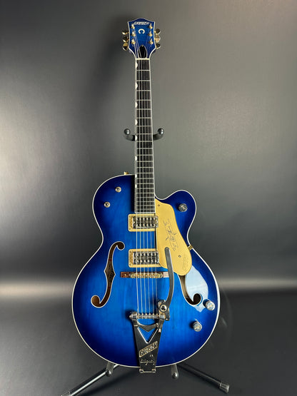 Full front of Used Gretsch G6120 SB Blueburst.