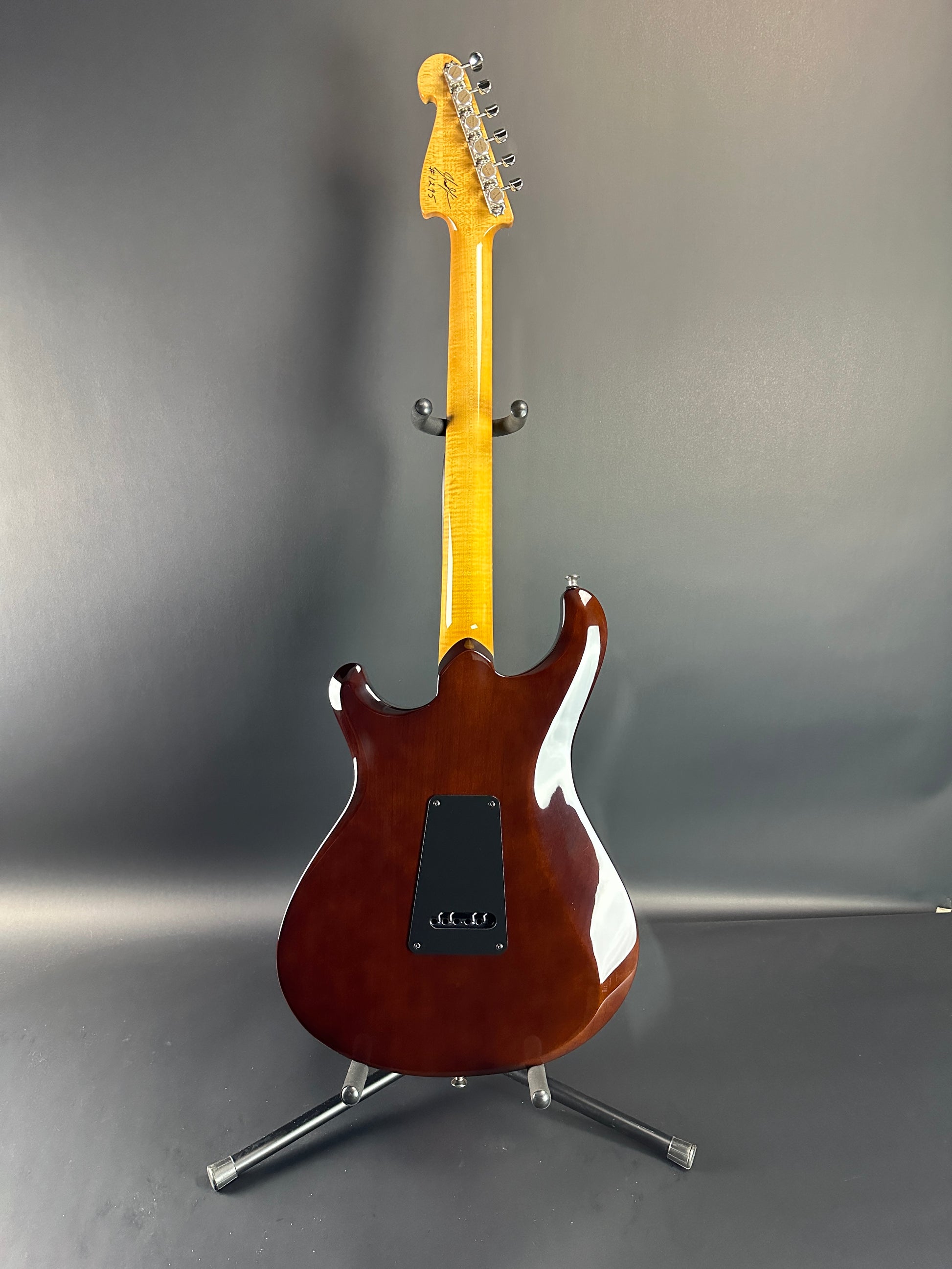 Full back of Used Knaggs Severn Trem SSS Sunflower.