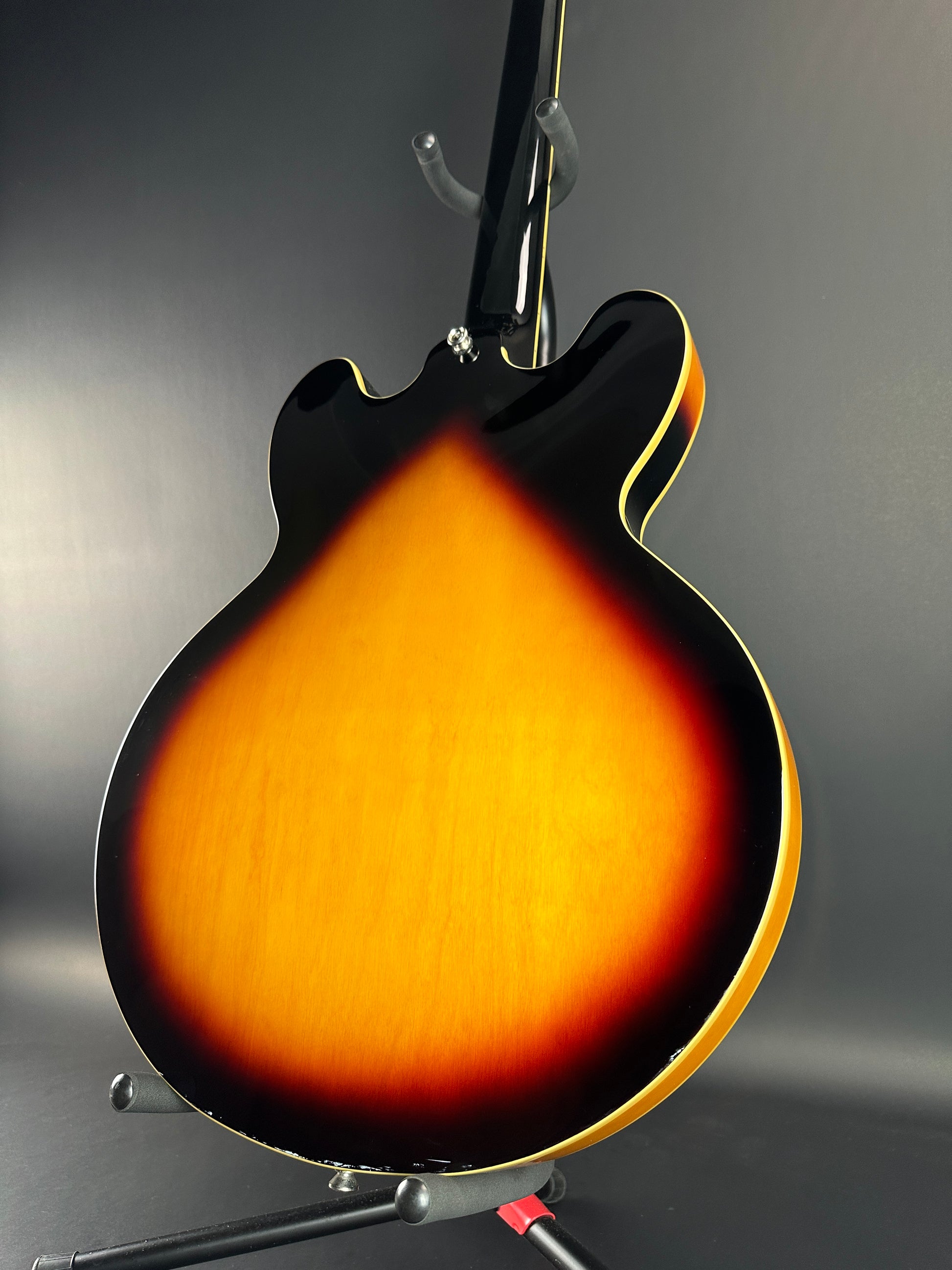 Back angle of Used Epiphone ES-335 Pro Burst.