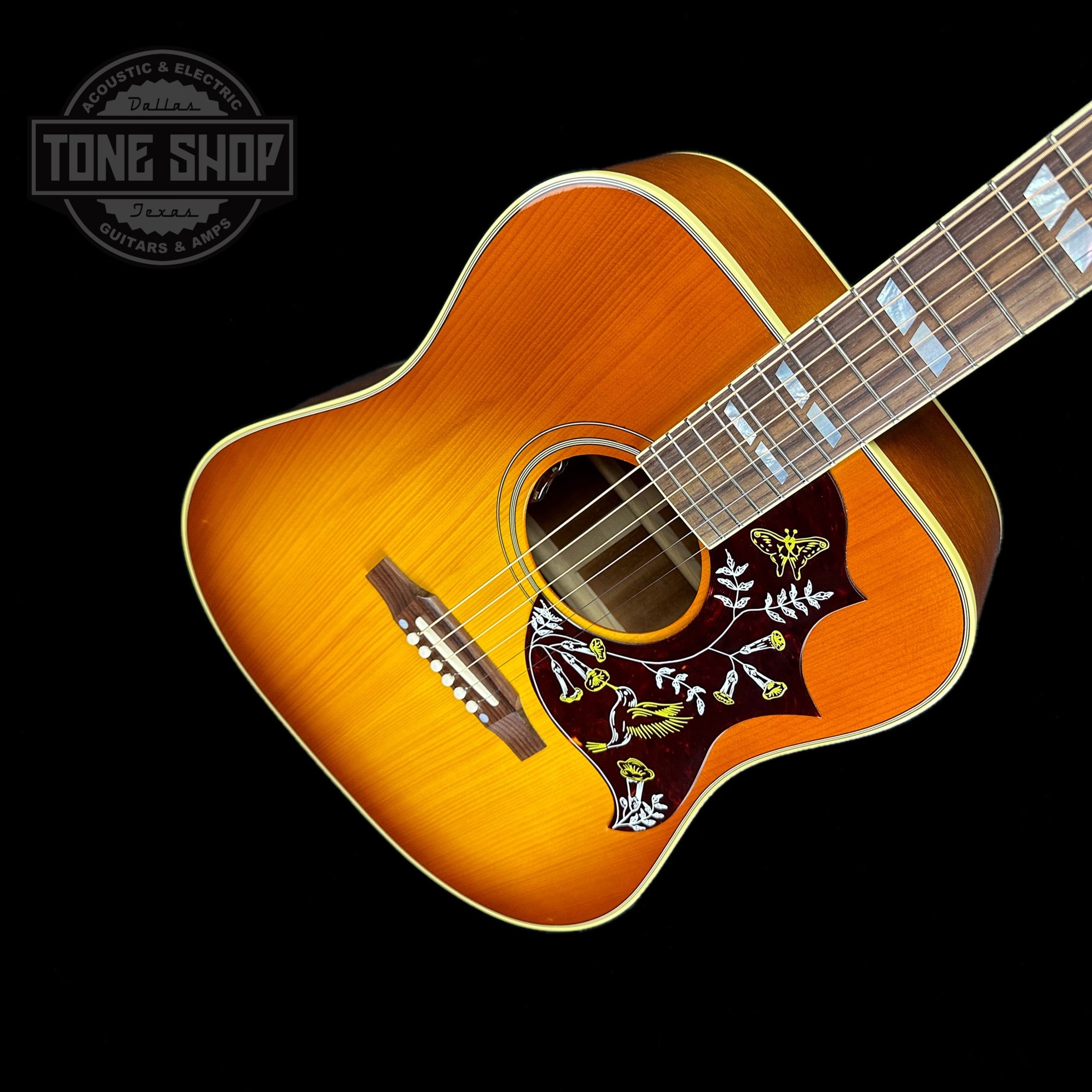 Gibson Custom Shop M2M Hummingbird Original Red Spruce Top Heritage Cherry  Burst w/case