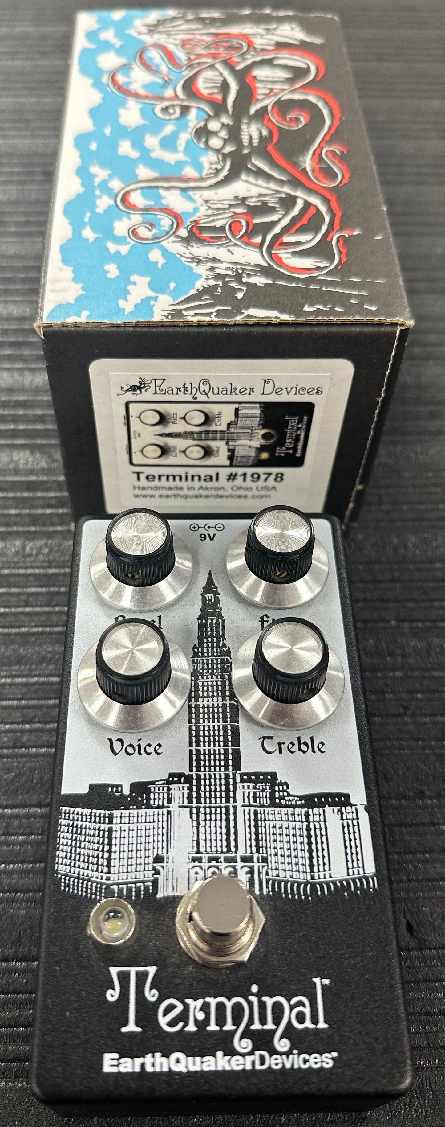 Top with box of Used Earthquaker Devices Terminal Destructive Fuzz Device w/box TSS4359