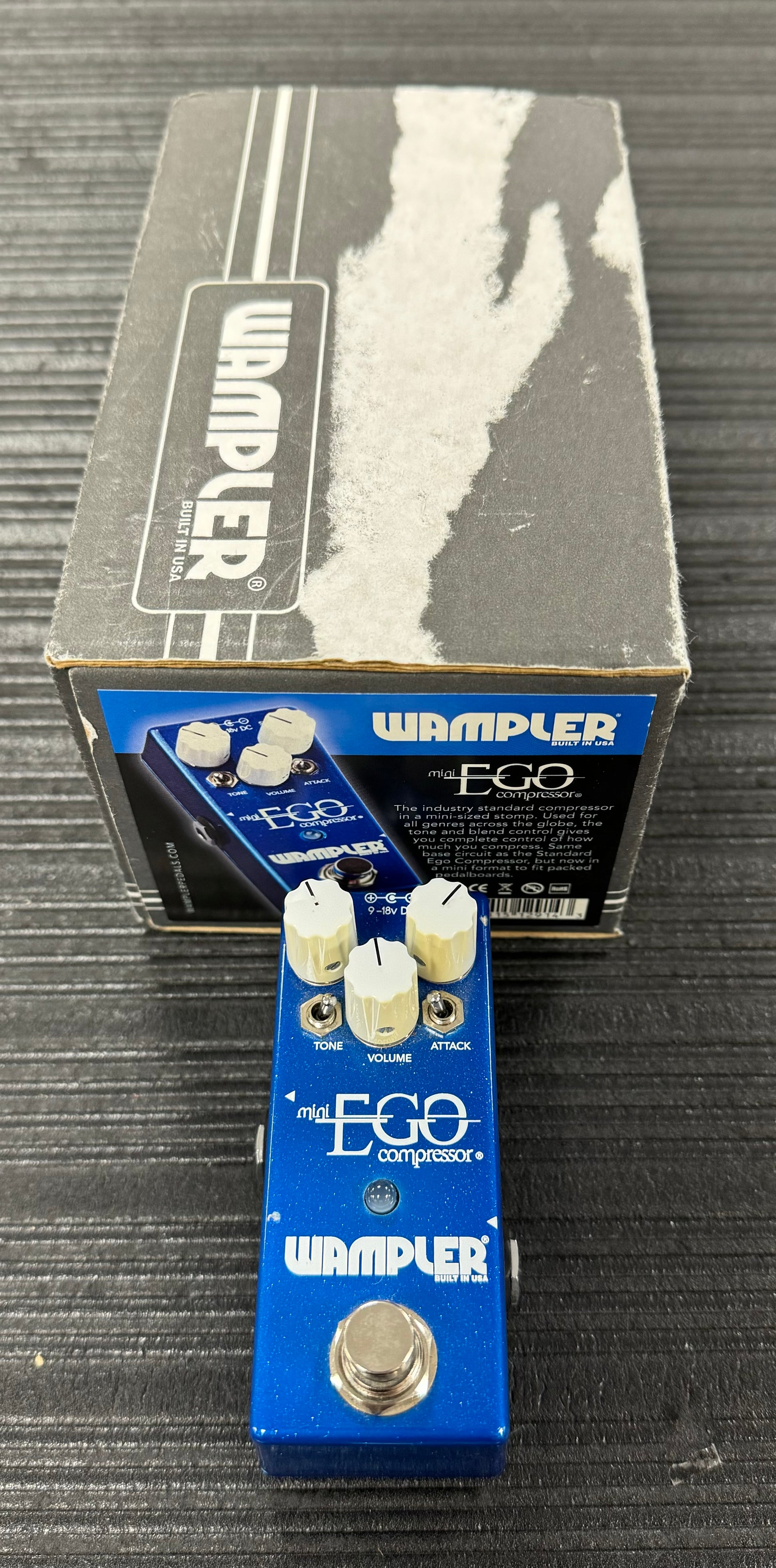 Top of with box Used Wampler Ego Mini Compression w/box