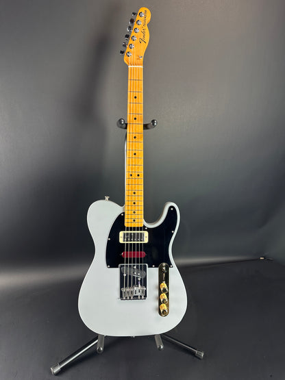 Full front of Used Fender Brent Mason Telecaster Primer Gray.