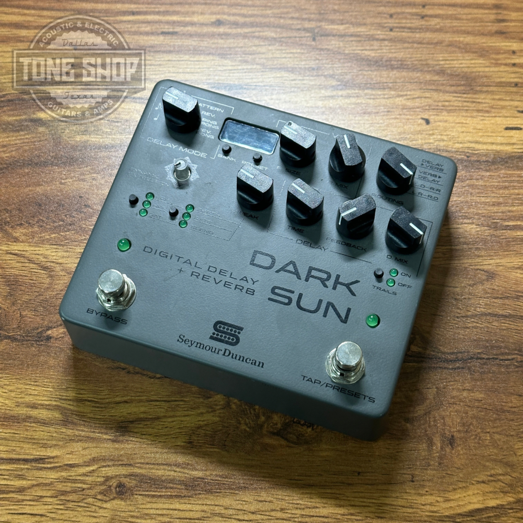 Top of Used Seymour Duncan Mark Holcomb Signature Dark Sun Digital Delay and Reverb.