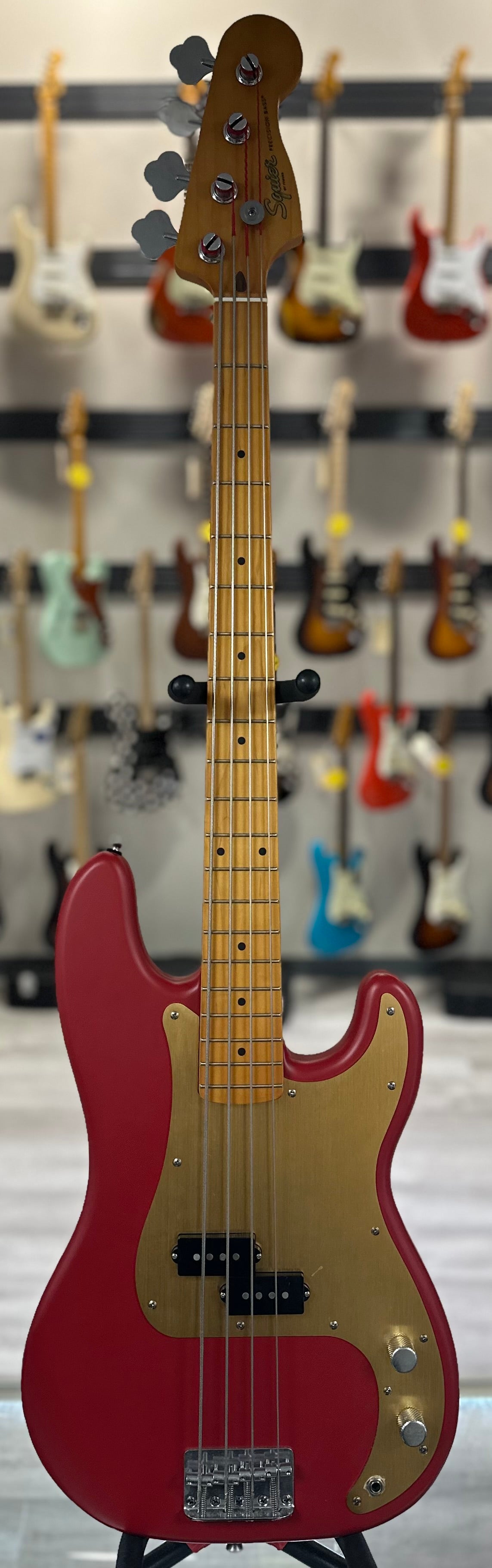 Used 2023 Squier 40th Anniversary Precision Bass Vintage Edition Satin Dakota Red w/bag TSS4533