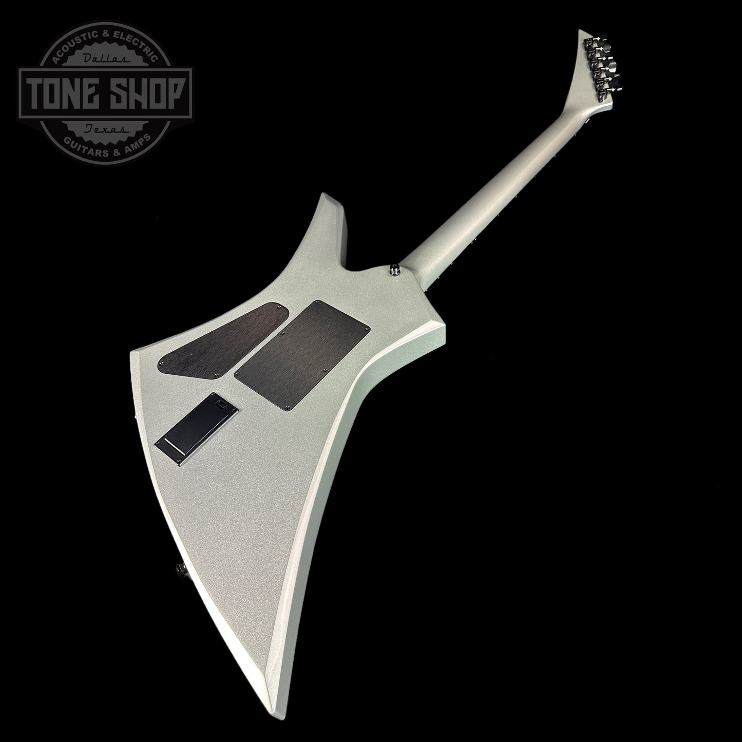 Back angle of Jackson Custom Shop KE 2H FRU ORION SILVER.