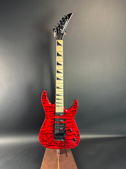 Full front of Used Jackson JS34Q Red.