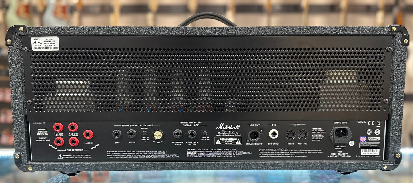 Back of Used Marshall JVM410H 100W Head TSS4486