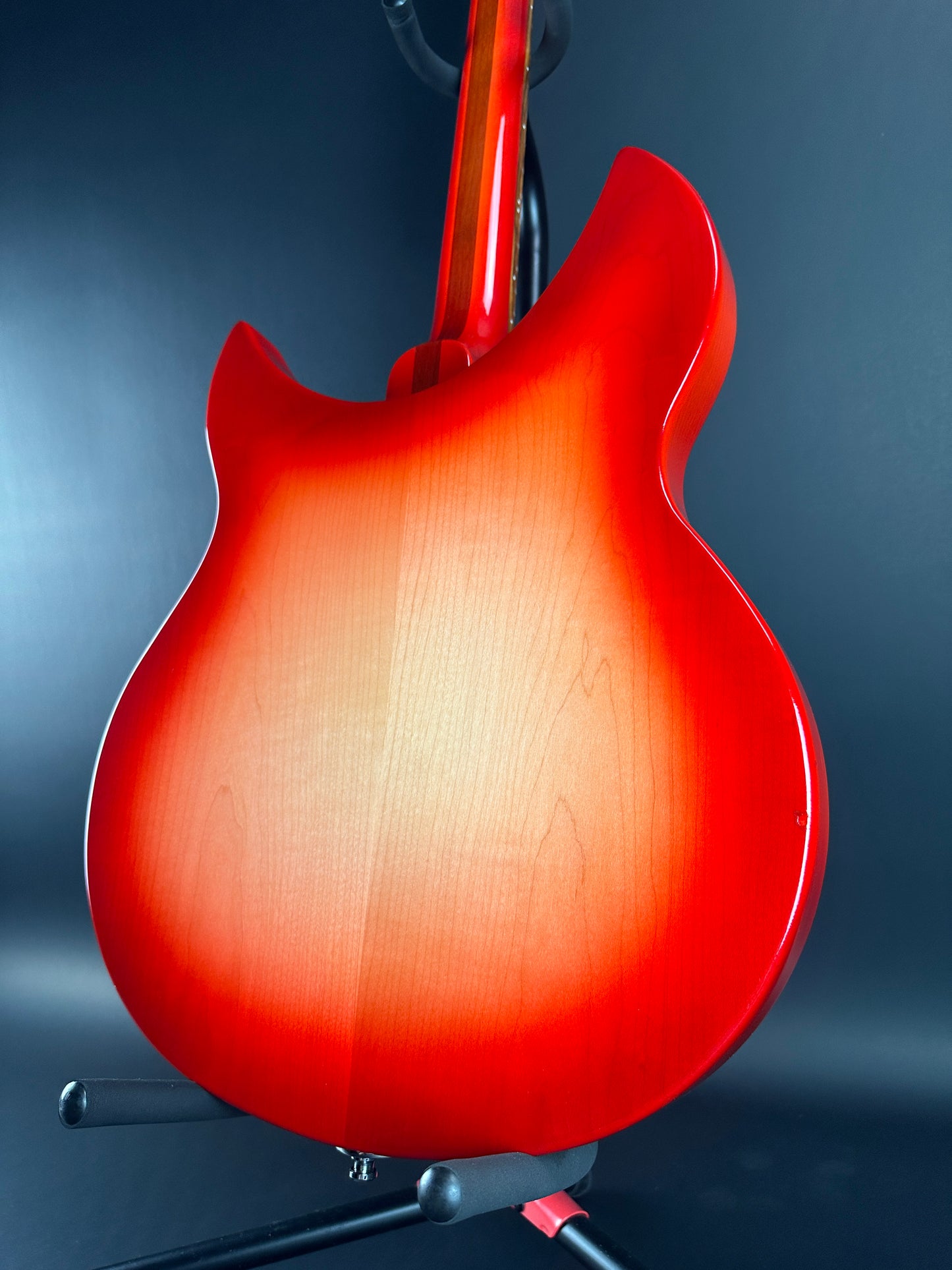 Back angle of Used 2017 Rickenbacker 330 Fireglo.