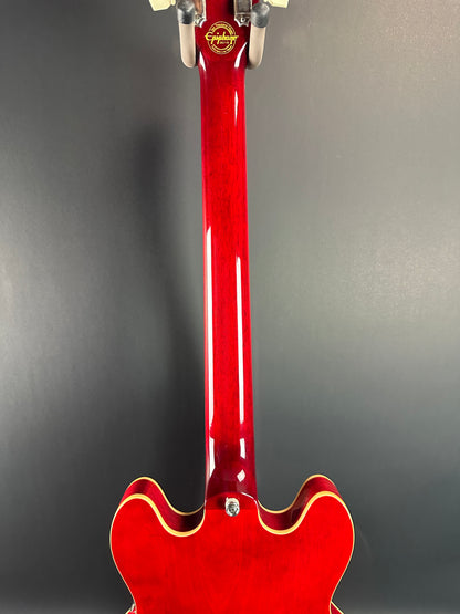 Back of neck of Used Epiphone ES-339 Pro P90 Red.