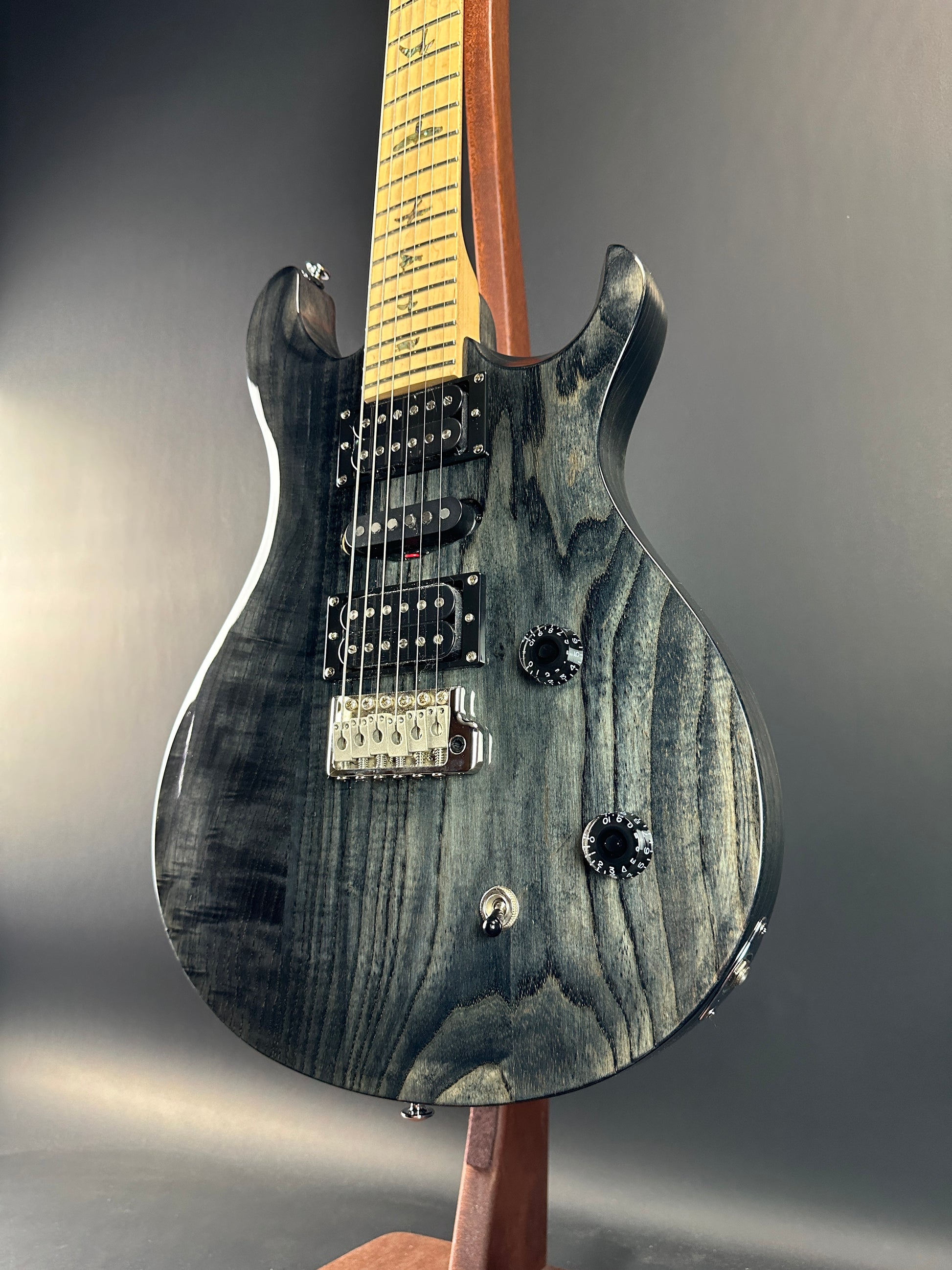 Front angle of Used PRS SE Special Charcoal.