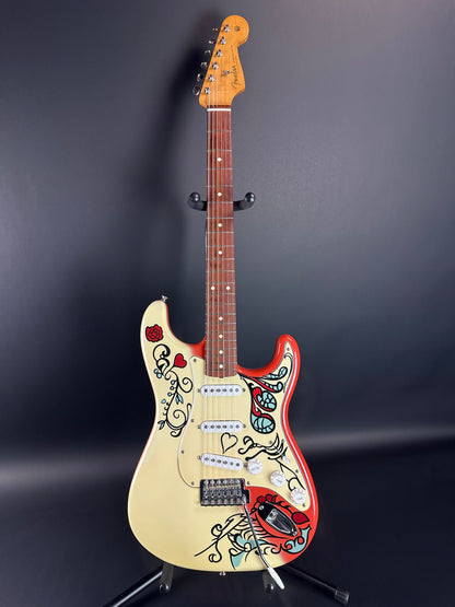 Full front of Used Fender Hendrix Monterey Strat.