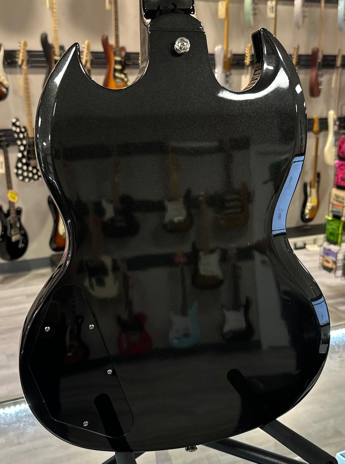 Back of Used Epiphone SG Standard Ebony w/Case TSS4470