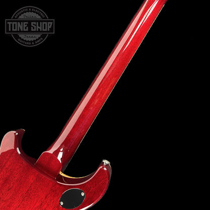 Back of neck of Used 2019 PRS McCarty 594 Scarlet.