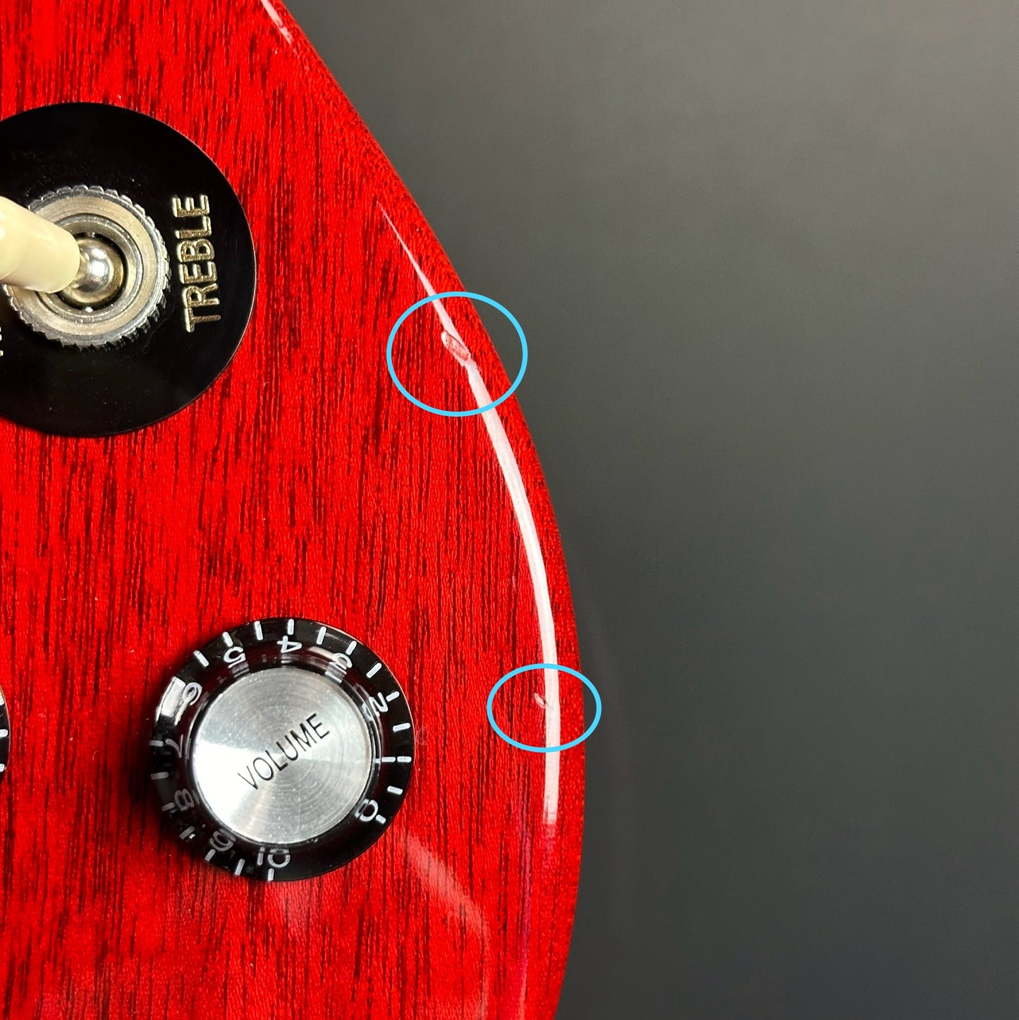 Dings on side of Used Gibson '61 SG Reissue Cherry.