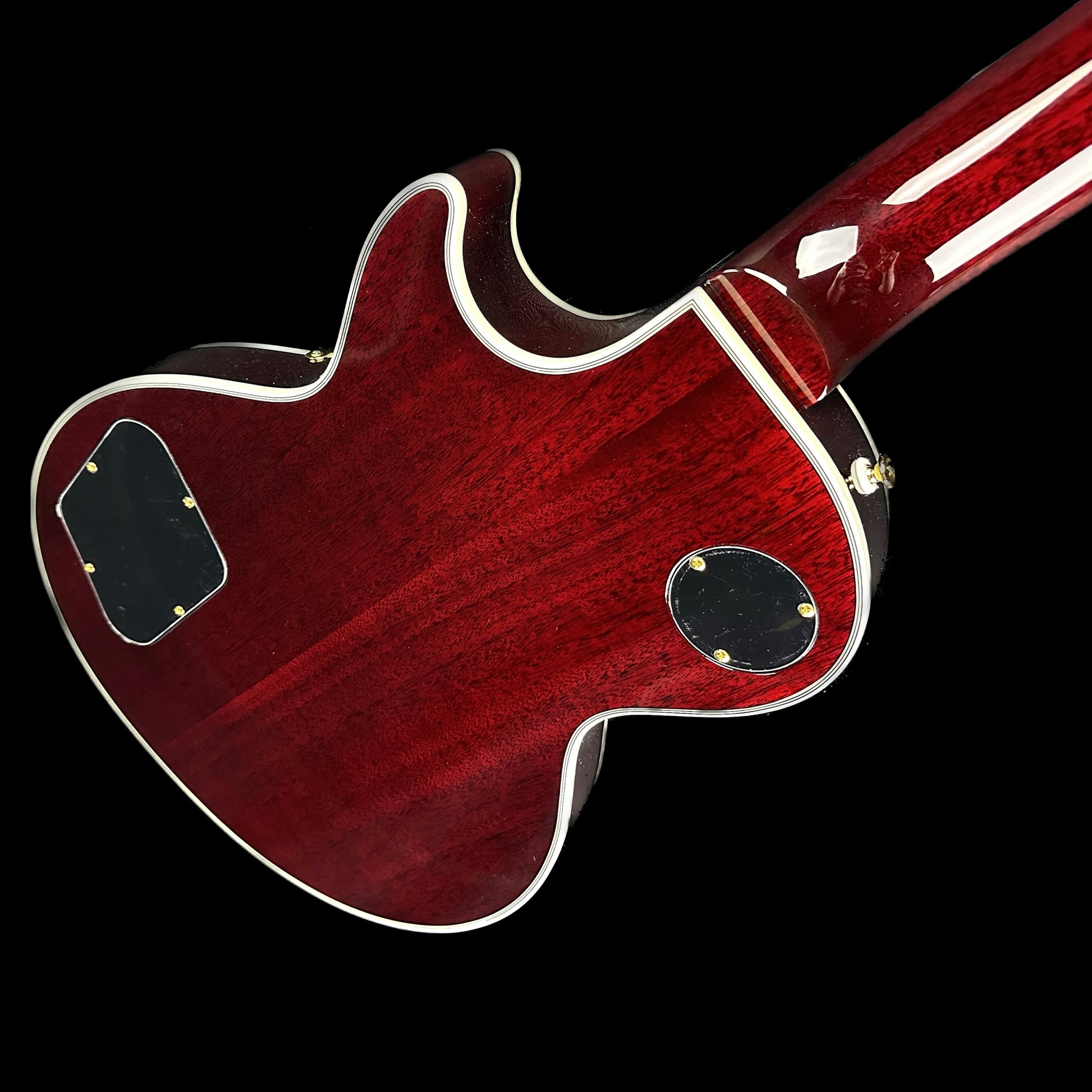 Back angle of Used Tokai LC156 Wine Red.