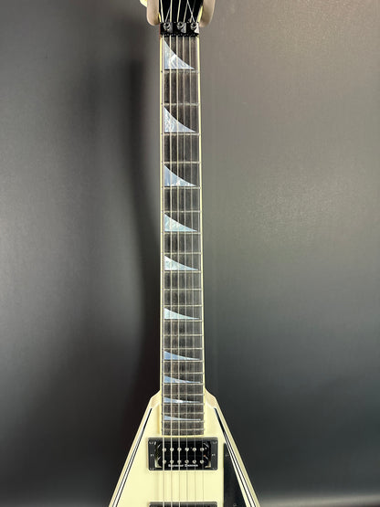 Fretboard of Used Jackson USA RR1 Rhoads Pinstripe Floyd Rose.