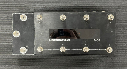 Top of with footswitch of Used Morning Star MC8 Midi Switcher w/Footswitch