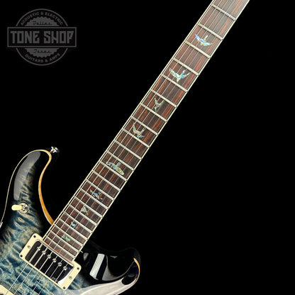 Fretboard of PRS Wood Library McCarty 594 10-top Quilt Faded Whale Blue Smokeburst.