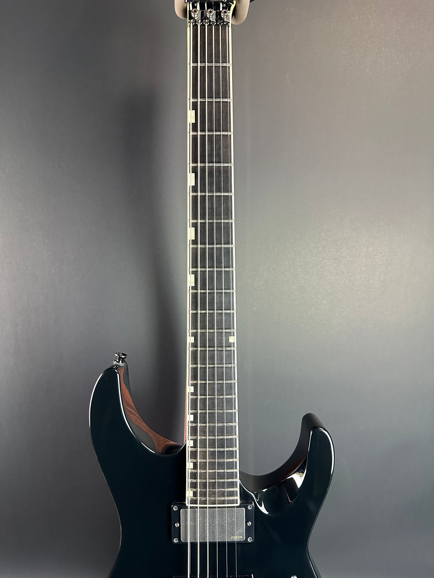 Fretboard of Used ESP M-11 Custom Black.