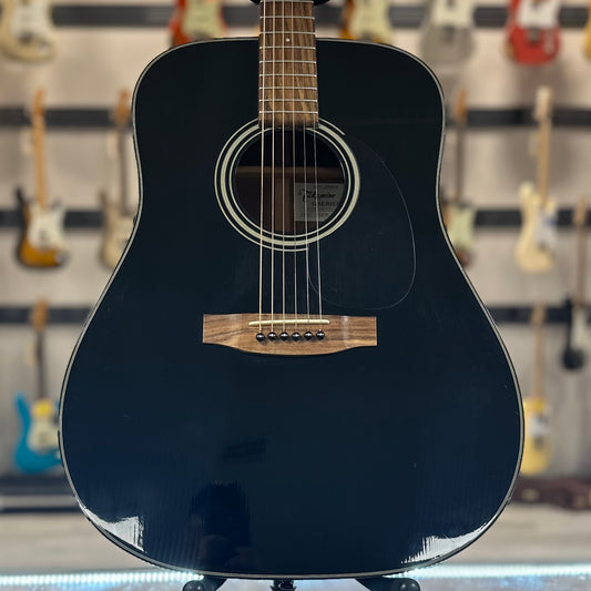 Front of Used Takamine G320 Black Dreadnought w/case TSS4293