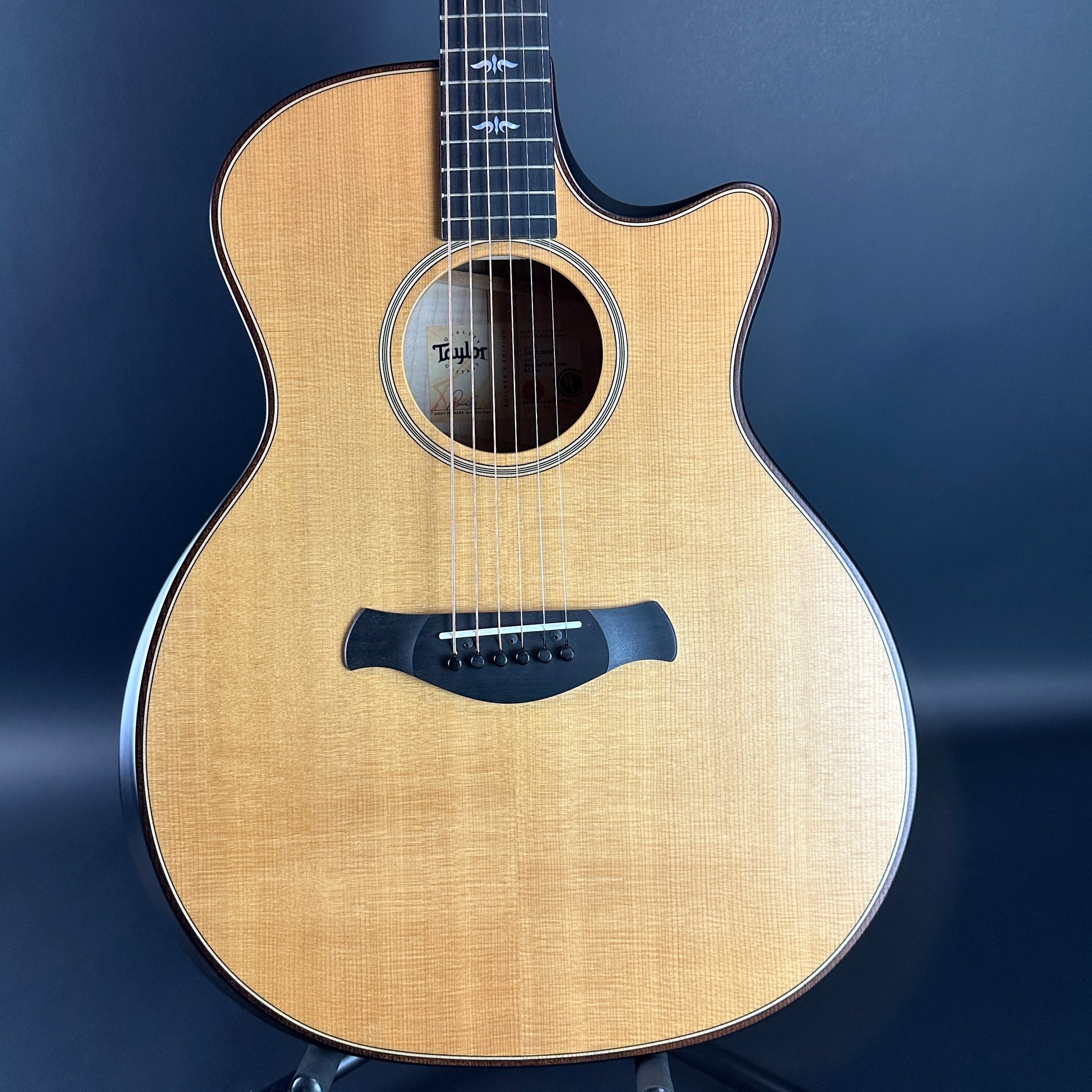 Front of Used Taylor 614ce Builder's Edition Natural.