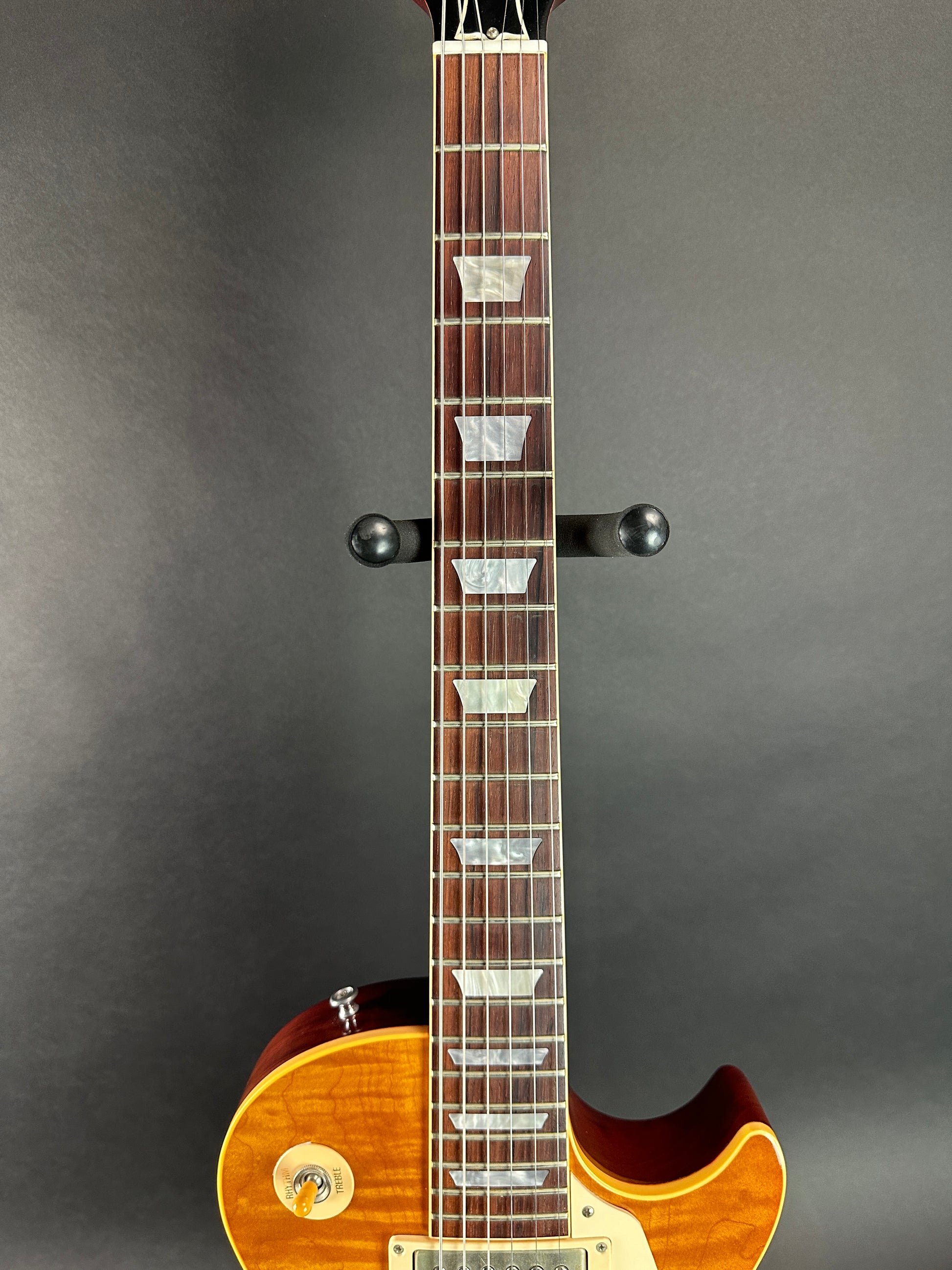 Fretboard of Used 2002 Gibson Custom Shop 1958 Reissue Les Paul Lemonburst.