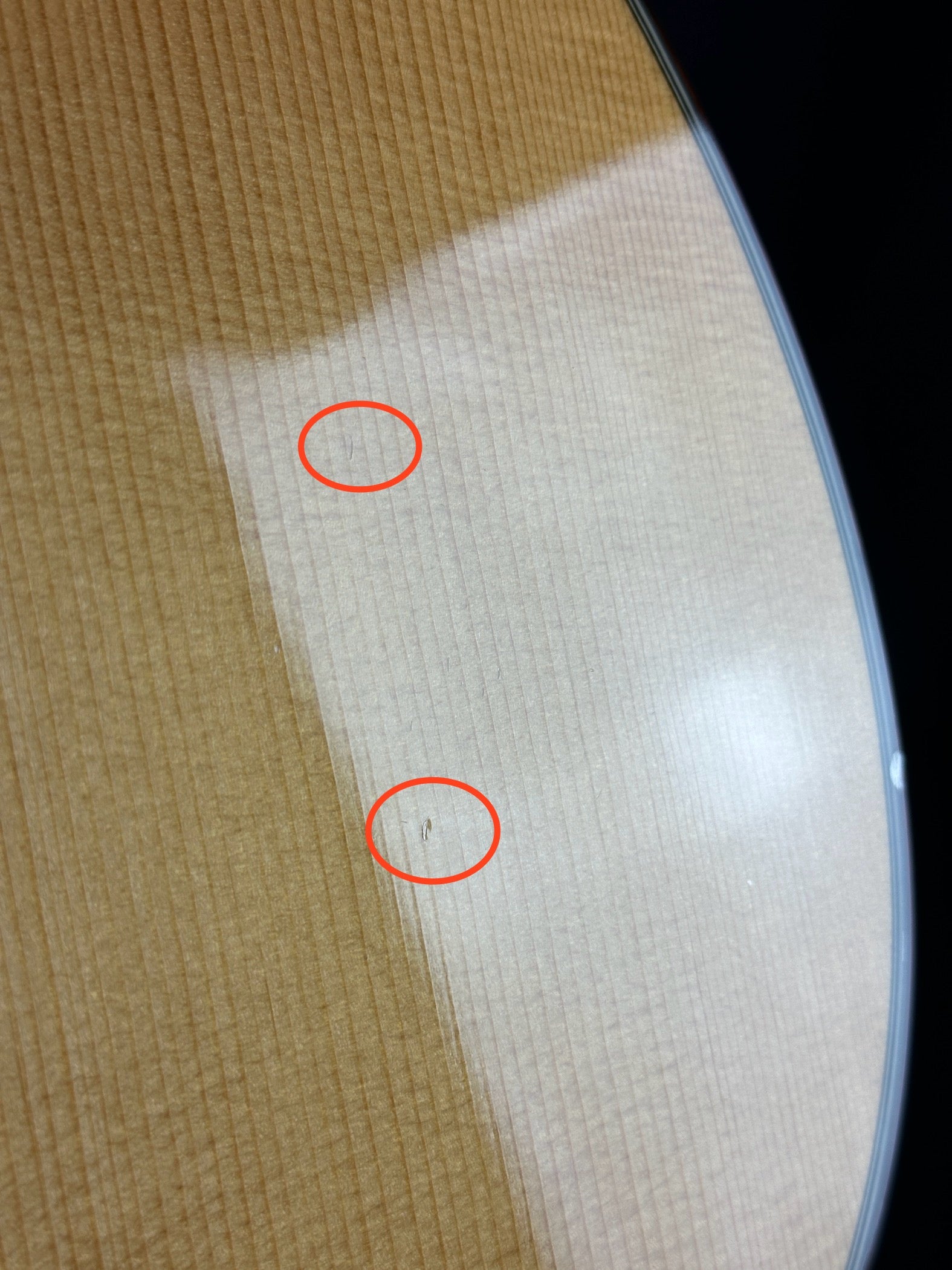 Small dings on body of Used Taylor 710.