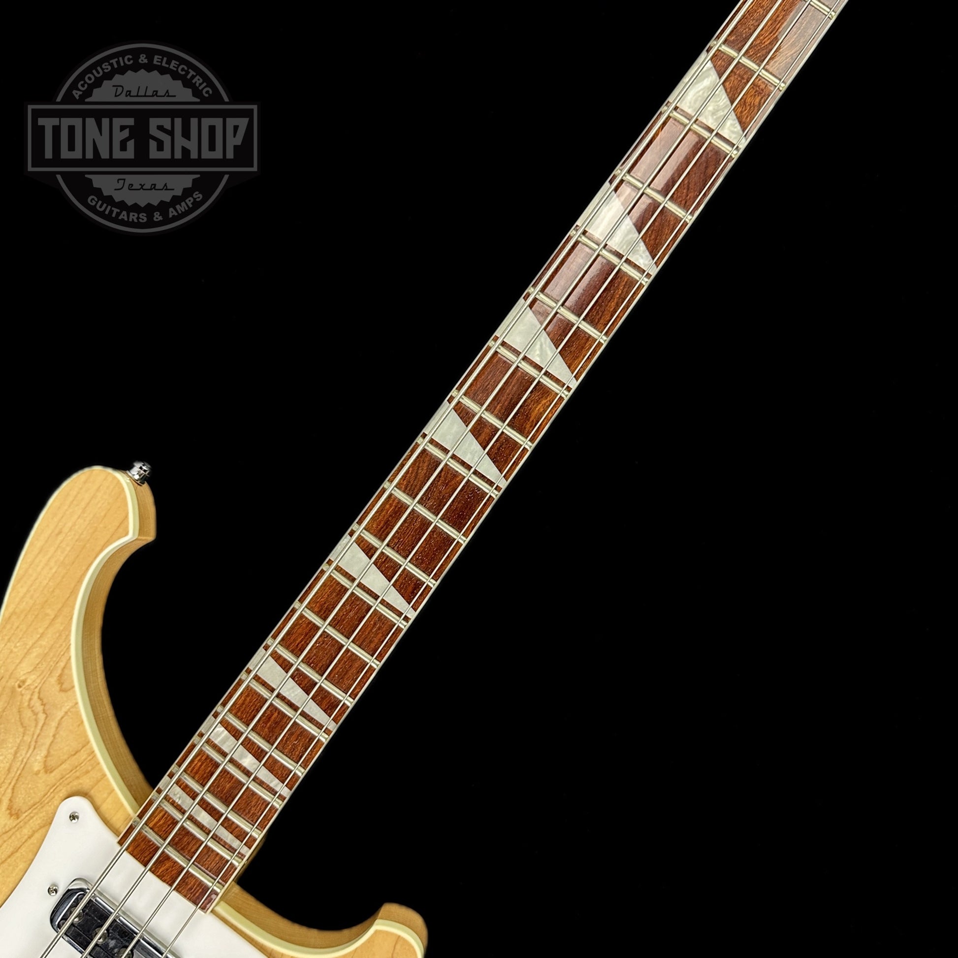 Fretboard of Used 2013 Rickenbacker 4003 Maple Glow Bass.