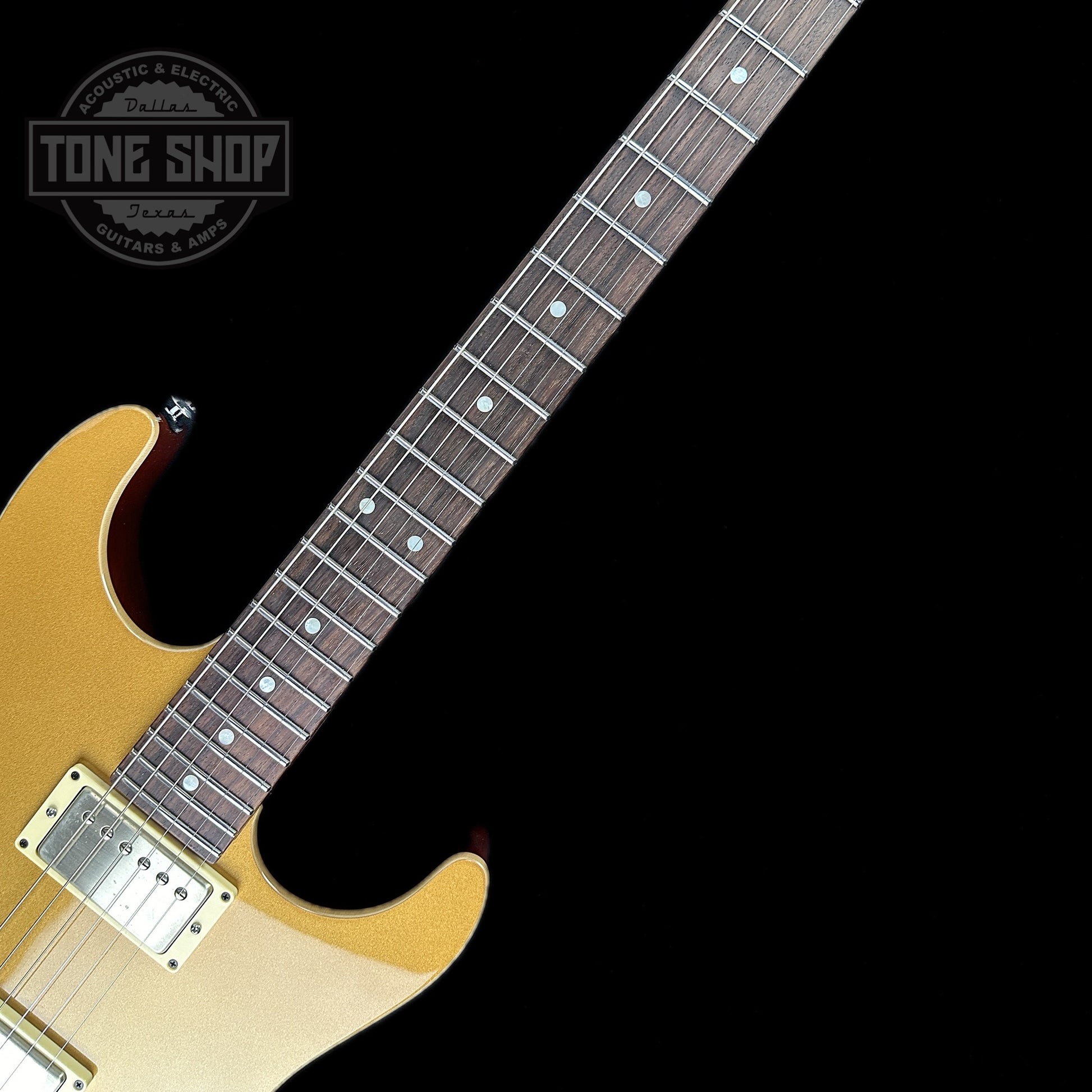 Fretboard of Used Suhr Pete Thorn Signature Standard Vintage Gold.