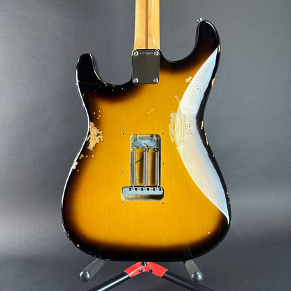 Back of Used 2017 Fender Wildwood '56 Strat Sunburst.