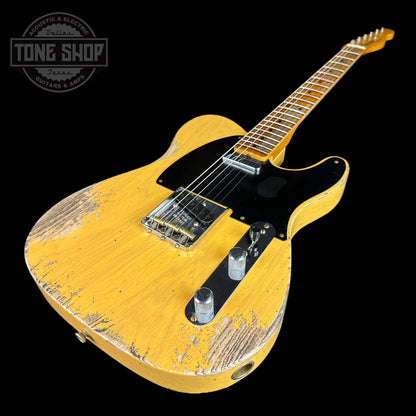 Front angle of Used 2022 Fender Custom Shop '51 Telecaster Nocaster Blonde Heavy Relic.