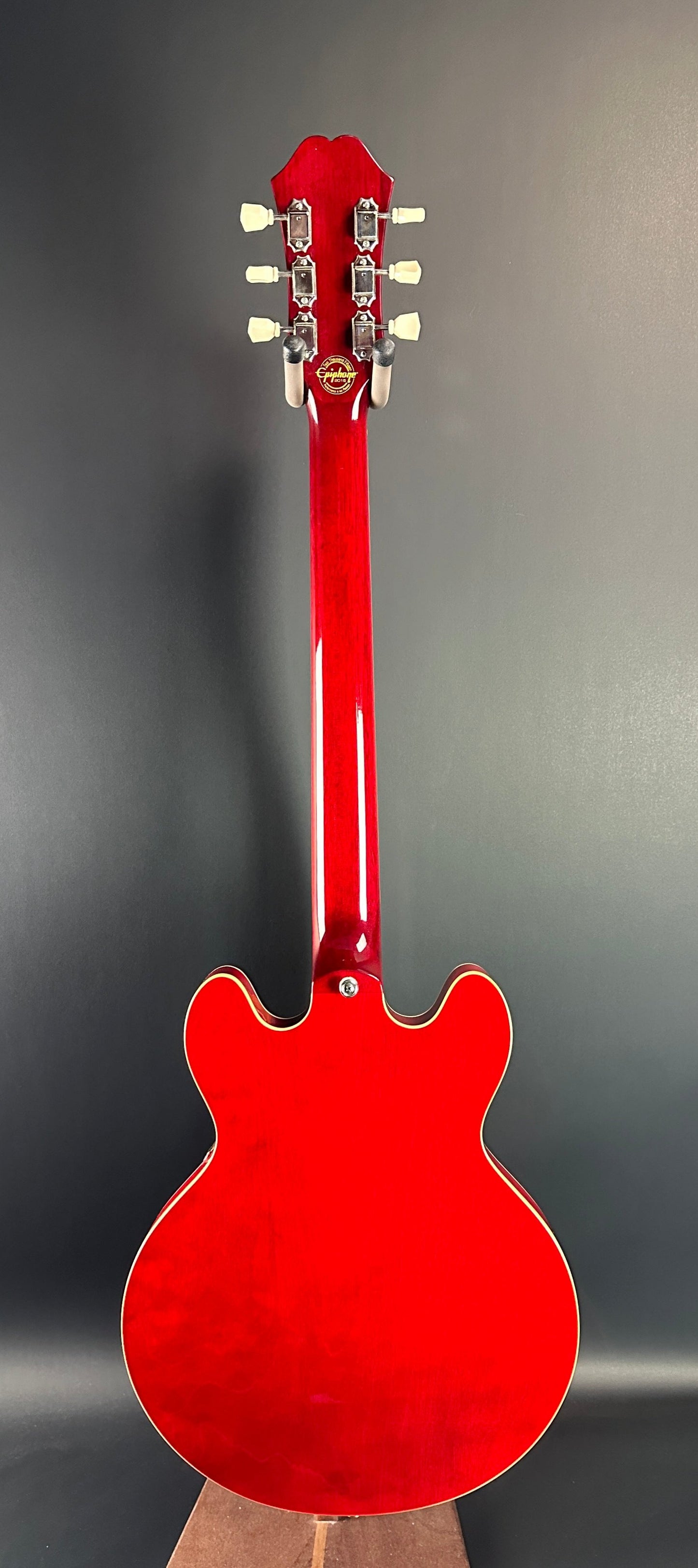 Full back of Used Epiphone ES-339 Pro P90 Red.