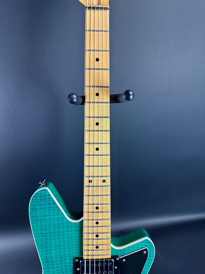 Fretboard of Used Reverend Kingbolt RA Trans Blue.