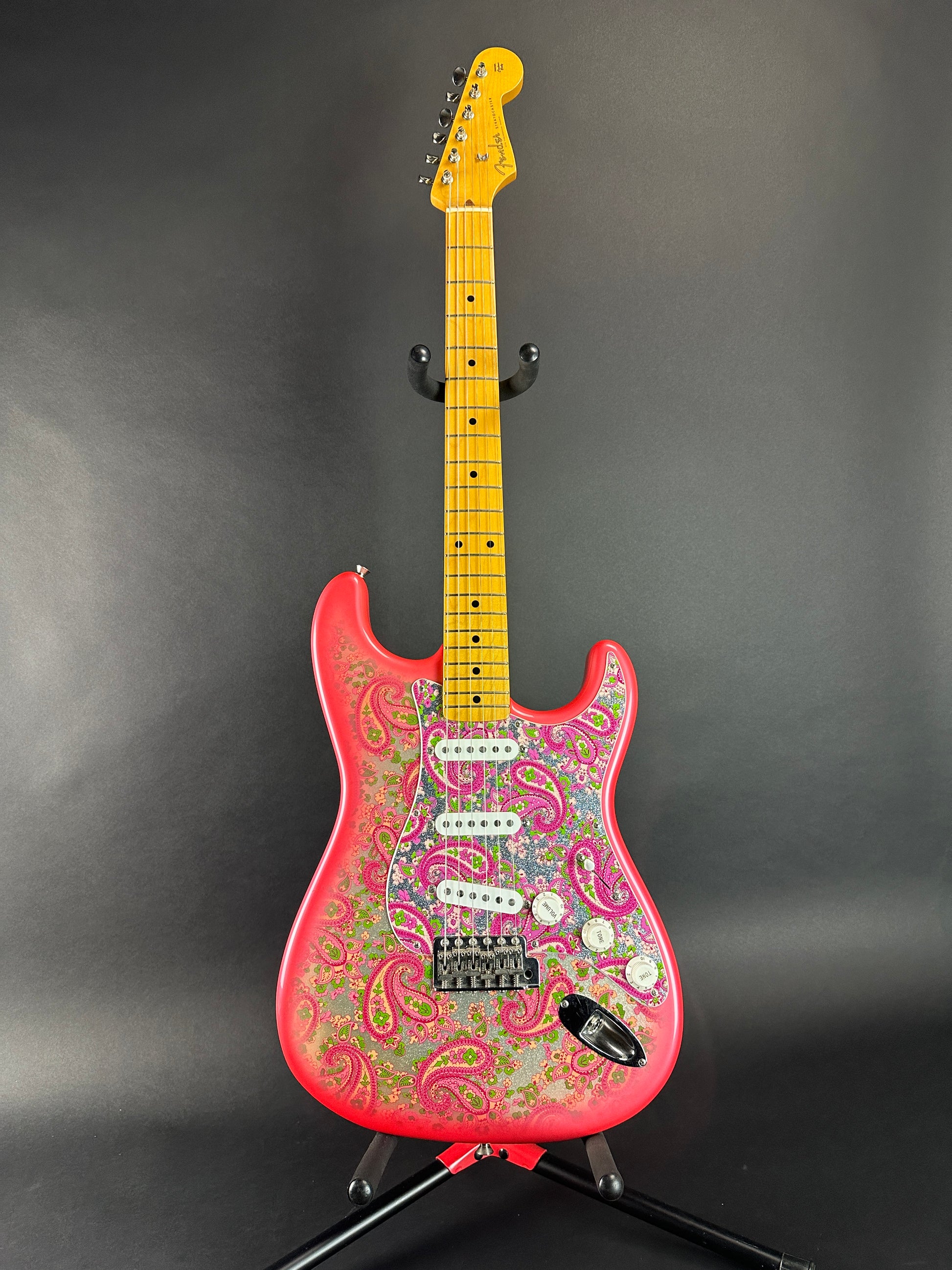 Full front of Used 2003 Fender CIJ Paisley Strat.