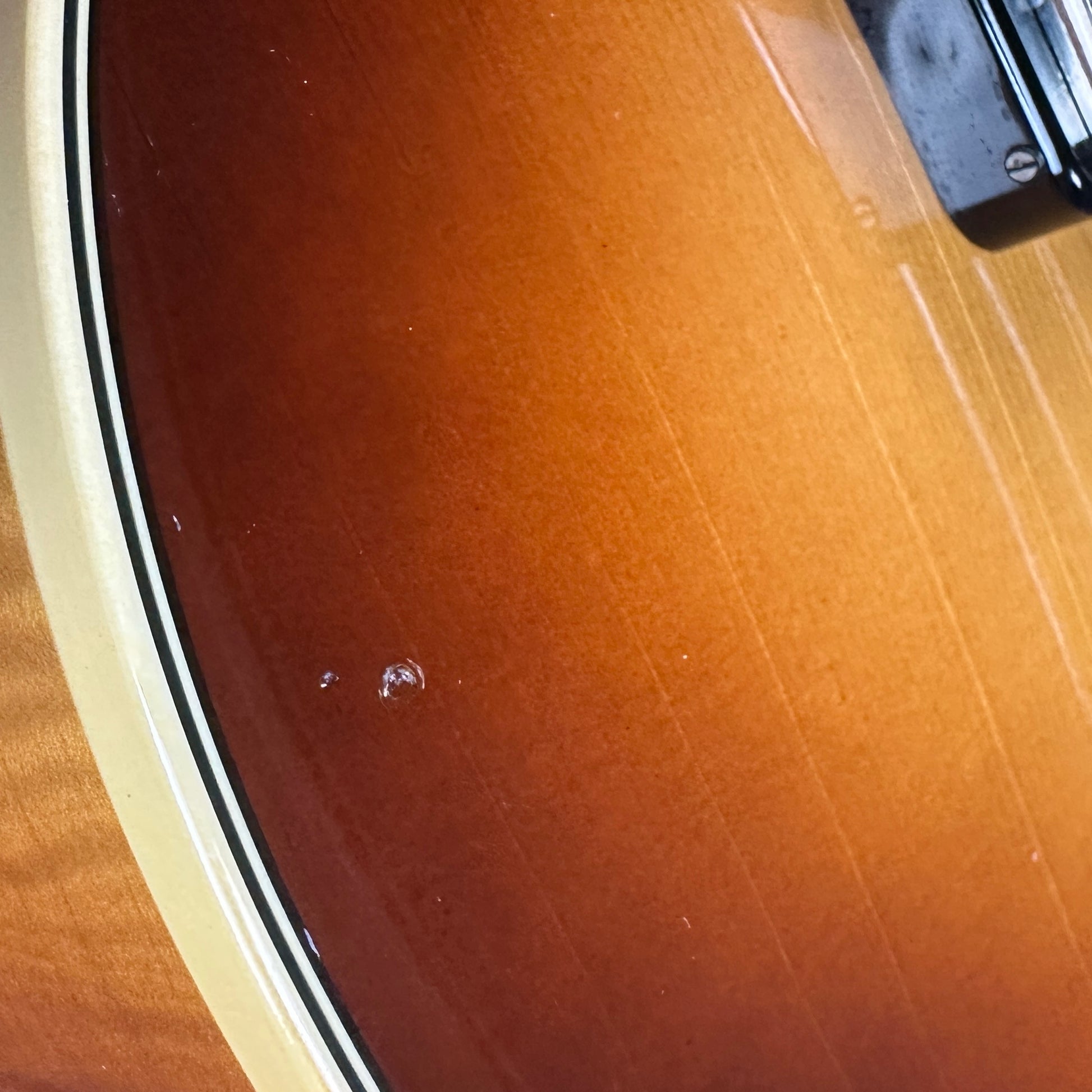 Ding on front of body of Used Hofner 500/ Vintage 62.