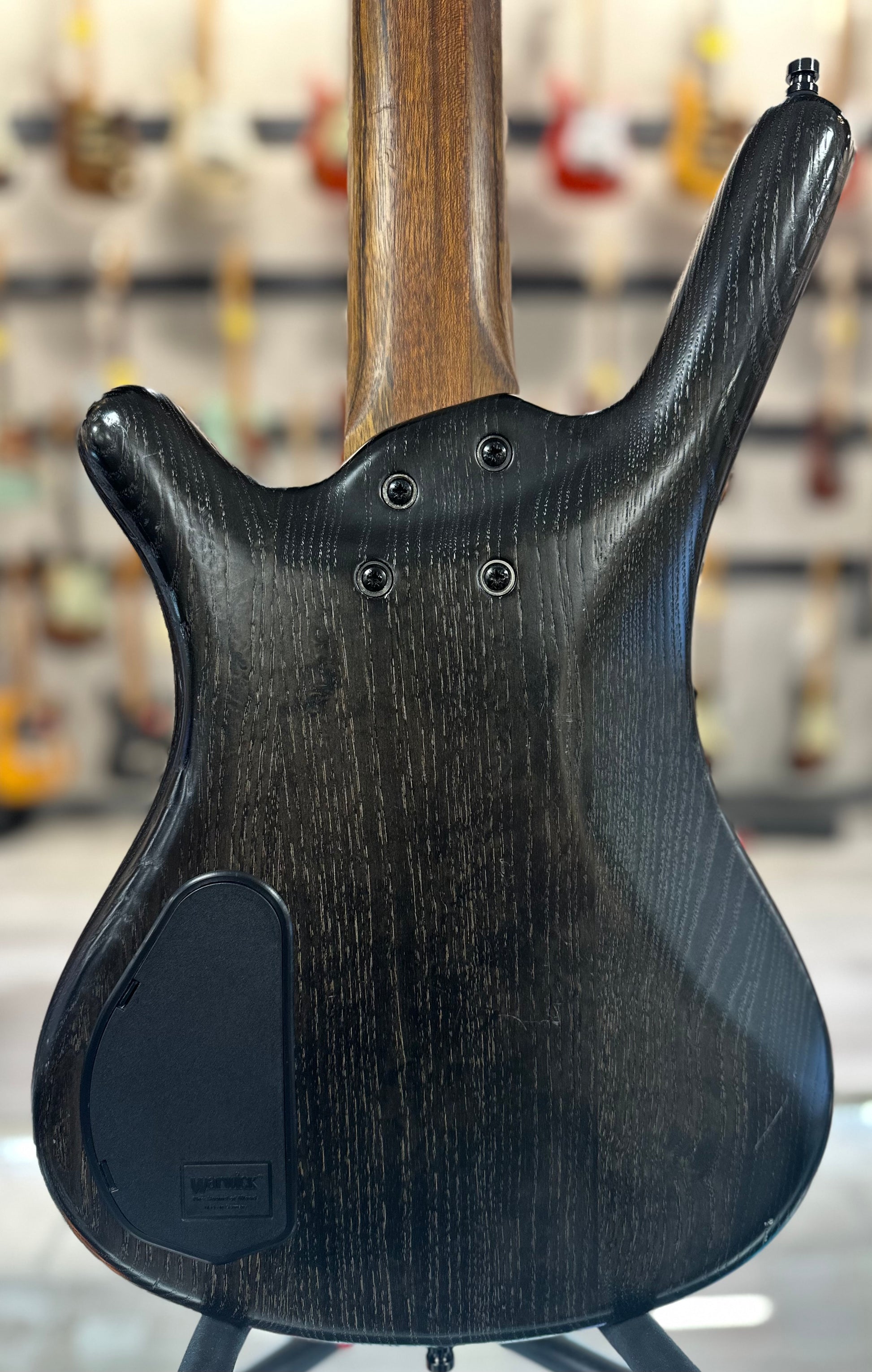 Back of Used 2006 Warwick Corvette Standard Bass Nirvana Black TSS4529